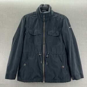 Columbia Women’s Black Full Zip Tanner Ranch Flannel Lined Jacket Size S‎